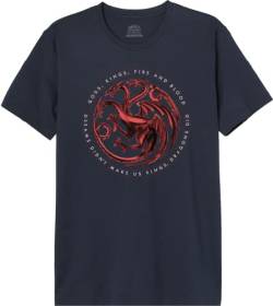 House Of the Dragon Herren Mehoftdts014 T-Shirt, Marineblau, L von House Of the Dragon