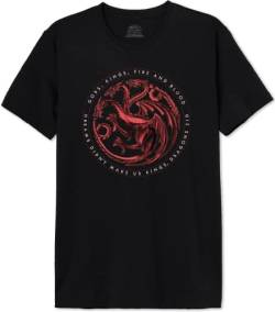 House Of the Dragon Herren Mehoftdts014 T-Shirt, Schwarz, S von House Of the Dragon