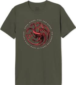 House Of the Dragon Herren Mehoftdts014 T-Shirt, kaki, M von House Of the Dragon