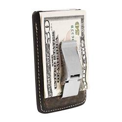 HOJ Co. WYATT Geldklammer Geldbörse | Fronttasche | Vollnarbenleder | Metall Geldklammer Geldbörse | Slim Wallet | Kartenetui von House of Jack Co.