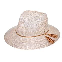 Caroline Fedora | Sonnenhut Golfhut UPF50+ Zertifizierter UV-Schutz Damen Wheat M/58cm von House of Ord Cape Town