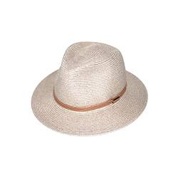 House of Ord Cape Town Blayney Fedora - Schicke Damen Sonnenhut UV Schutz - Faltbarer Sommerhut Damen - Eleganter Strohhut Stil Damen - M/58cm, Mixed Camel von House of Ord Cape Town