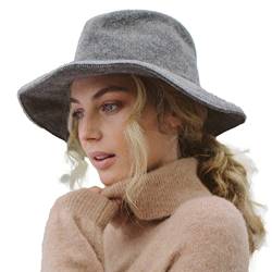 House of Ord Cape Town Highland Fedora Damenhüte Winterhüte Wollhut UV-Schutz Herbst Hut Damen - Größe: L/61cm Farbe: Grau von House of Ord Cape Town