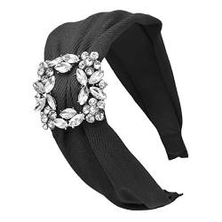 1Stk elastische Stirnbänder Diamant-Kopfschmuck kleine Afro-Puff-Perücke Haarreifen mit Kreuz Diamant-Stirnband breiter Haarreif frauen stirnband Haare drücken Haarschmuck Fräulein von Housoutil