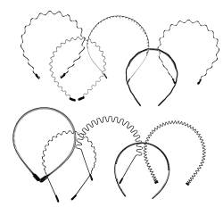 Housoutil 10St Herren Stirnband Haarband aus Metall Haarschmuck Stirnbänder für Männer Haargummis gewellter Haarreif gewelltes Stirnband Hinterkopf Kopfbedeckung Ausgabekarte von Housoutil