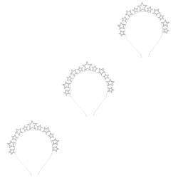 Housoutil 3 Stück Strass Stern Stirnband Aus Legierung Mit Diamant Accessoires Für Die Braut von Housoutil
