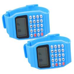 Housoutil 4 Stück Taschenrechner für Kinder Berechnung Rechner Digitaluhr kinderuhren Armbanduhr Kinder Uhrengehäuse für Herren Herrenuhren Rechenuhr für Kinder Taschenrechner Armbanduhr von Housoutil