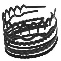 Housoutil 6St Haarband Stirnband Perückenband Wellige Haarklammern Tiara Haargummis Stirnbänder mit Zähnen Stirnbänder für das Haar von Frauen Metall Haarschmuck Kamm von Housoutil