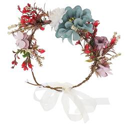 Housoutil Kranz Haarschmuck Haarband Hochzeitsdekoration realistisches Girlanden-Stirnband Haargummi Blumengirlande Hochzeit Stirnband hochzeit braut stirnband Mori-Abteilung Requisiten von Housoutil