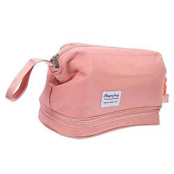 Housoutil Zweilagige Kosmetiktasche Hautpflegetasche Reise-kulturbeutel Kosmetische Handtasche Reise-Make-up-etui Make-up-Tasche Mit Großer Kapazität Oxford Aufbewahrungstasche Reisen Bilden von Housoutil