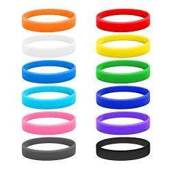 HoveeLuty Silikonarmband Sportarmband Gummiarmbänder Armbänder Gummi Sport Armband Multicolor Sport Armbänder Dekoration Für Männer Frauen 12 Stücke Zufällige Farbe von HoveeLuty