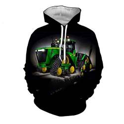 Unisex Casual Hip Hop Lustige Sweatshirt Hoody Traktor 3D-Druck Männer Pullover 04 XXXL von Hovfckitem