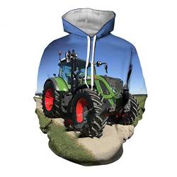 Unisex Casual Hip Hop Lustige Sweatshirt Hoody Traktor 3D-Druck Männer Pullover 09 L von Hovfckitem