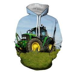 Unisex Casual Hip Hop Lustige Sweatshirt Hoody Traktor 3D-Druck Männer Pullover 15 M von Hovfckitem