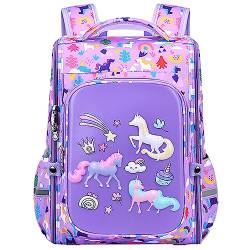 Kinderrucksack Jungen Mädchen Tagesrucksack Schultasche Grundschultaschen Teenager Rucksäcke Schulrucksack Wasserdicht Büchertasche Daypack Reise Casual Satchel für 6-8 Jahre von Hovkib