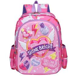 Rucksack Mädchen Kinderrucksack Kindergarten Schultasche Vorschulranzen Kleinkind Babyrucksack Schulrucksack Schule Tasche Vorschule Tagesrucksack 2-6 Jahre Geschenk, Rosa Herz von Hovkib