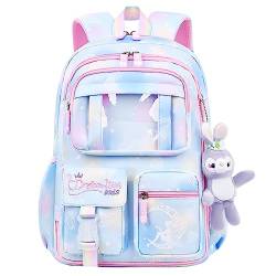 Schulrucksack für Mädchen, Kinder Grundschultaschen Leichte Rucksäcke Kinder Schulranzen Büchertasche Große Kapazität Schultasche Niedlicher Kinderrucksack für 5-12 Jahre von Hovkib