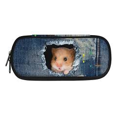 Howilath Federmäppchen für Kinder, Kawaii-Federmäppchen, für Jungen und Mädchen, Schreibwaren-Organizer, Stiftebox, Süßer Hamster, 8.8"L x 1.7"W x 4.1"H, Schulranzen von Howilath