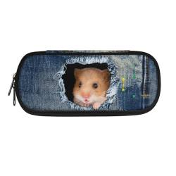 Howilath Federmäppchen mit großem Fassungsvermögen für Jungen und Mädchen, Schulbedarf, Schreibwaren-Organizer, Federmäppchen, Stiftetasche, Süßer Hamster, 8.8"L x 1.7"W x 4.1"H, Schulranzen von Howilath