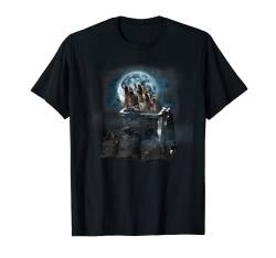 Waschbär-Hemd mit Aufschrift "Howling at the Moon", lustiger Waschbär T-Shirt von Howling at The Moon Shirt and Apparel Co.