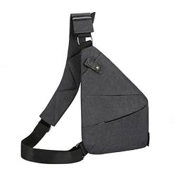Crossbody Sport Taille Bag Bag Chest -Tasche Outdoor Sport Travel Wanderschildpacktasche Daypack für Männer Frauen graue Linke Brustbeutel von Hperu