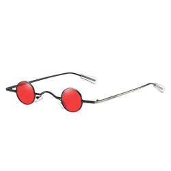 Frauen und Männer Sonnenbrille, Hip -Hop -Hop -Sonnenbrille kleine UV -Blockierung Metall -Mode -Sonnenbrille (rote) Sonnenbrille von Hperu