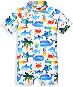 Hstyle Einteiliger Badeanzug mit Reißverschluss für Babys/Kleinkinder und Jungen Baby-Rashguard-Badeanzug UPF 50+ Sonnenschutz Surfanzüge von Hstyle