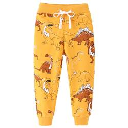 Hstyle Jungen Sweathose Dinosaurier Karikatur Gedruckt Hosen Kinder Sporthose Jogger Hose Jogger Pants Jogginghose 1-7 Jahre von Hstyle