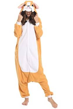 Onesie Jumpsuit Tier Ganzkörper Karneval kostüm Fasching Cosplay Persönlichkeiten Tierkostüm Herren Damen Erwachsene Onesies von Hstyle