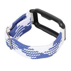 Huairdum Armband, Einfach Anzubringen und zu Entfernen, Größenverstellbares Armband, Elastisch, Waschbar für den Sport (Blauweiß mit schwarzem Rahmen) von Huairdum