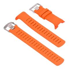 Huairdum Ersatz-Uhrenarmband, Weiches Uhrenarmband, Verstellbarer Edelstahlverschluss, Silikon-Armband für D4 D4i Novo (ORANGE) von Huairdum