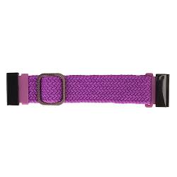 Huairdum Geflochtenes Uhrenarmband, Geflochtenes Uhrenarmband, Hydrophobe Beschichtung, Nylon, Dehnbar, 22 Mm, für den Alltag für Damen (Purple) von Huairdum