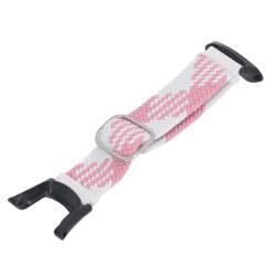 Huairdum Gewebtes Nylon-Uhrenarmband, Elastische Verstärkungsschnalle mit Schnellverschluss, Waschbares Uhrenarmband für AMBIT 3 Run (Rosa Weiß) von Huairdum