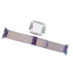 Huairdum Metallarmband, Hochhaptische Empfindlichkeit, TPU-Seitenabdeckung, Ersatzarmband für Intelligente Uhr (Colorful) von Huairdum