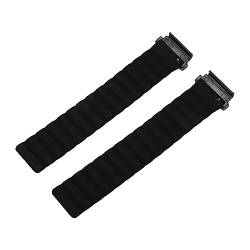 Huairdum Sportuhrenarmband, Magnetverschluss, Modisches 20-mm-Ersatzarmband, Flexibler, Verstellbarer Schnellverschluss für Laufen und Fitness (Black) von Huairdum