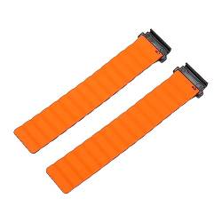 Huairdum Sportuhrenarmband, Magnetverschluss, Modisches 20-mm-Ersatzarmband, Flexibler, Verstellbarer Schnellverschluss für Laufen und Fitness (Grau und Orange) von Huairdum