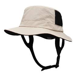 Huakunda Sonnenhut Herren UPF 50+UV Schutz Anglerhut mit Kinnband Faltbar Safarihut Breite Krempe Buschhut für Draussen Reisen (Khaki) von Huakunda