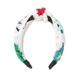 Gehäkelte Stirnbänder Für Mädchen Elegante Damen Kopfbedeckung Breite Haarbänder Zubehör Elegante Frühlings Haarbänder Geburtstagsfeier Blumen Haarbänder von Huaqgu