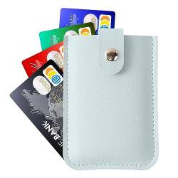 Ausziehbarer Kartenhalter, Stapelbarer Bankkartenhalter Aus PU-Leder, Kreditkartenhalter-Geldbörse, Schlankes RFID-blockierendes Minimalistisches Kartenetui, Minimalistische Visitenkartenhalter von Huasean
