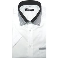 Huber Hemden Kurzarmhemd HU-0151 Button-down, Kontrast, Kurzarm, Regular-gerader Schnitt, Made in EU von Huber Hemden