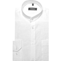 Huber Hemden Langarmhemd HU-0044 Stehkragen 100% Leinen nachhaltig Regular Fit-gerader Schnitt von Huber Hemden