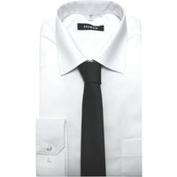 Huber Hemden Langarmhemd HU-5173 Regular Fit, mit Krawatte +Einstecktuch, Regular Fit-gerader Schnitt von Huber Hemden