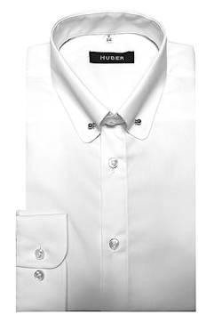 Huber Hemden Weiss mit Piccadilly-Kragen und Nadel XL von Huber Hemden