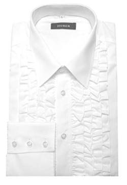 Huber Rüschenhemd Weiss XL von Huber Hemden