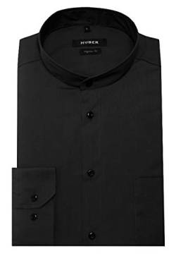 Huber Stehkragenhemd Langarm schwarz Regular 4XL von Huber Hemden