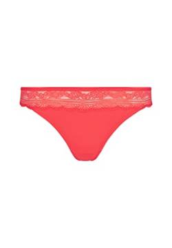 Huber Damen String Micro Lace Jenny Poppy Red Microfaser mit Spitze (DE/NL/SE/PL, Numerisch, 38, Regular, Regular) von Huber