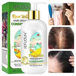 Biotin Shampoo und Conditioner Reiswasser Haarwachstumsspülung Biotin Shampoo mit Reiswasser,Reiswasser für das Haarwachstum, Haarshampoo für das Haarwachstum für dünner werdendes Haar von Hudhowks