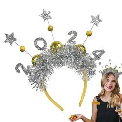 Eve Party Tiara | Kreatives Stirnband für Silvester 2024,Partyzubehör für Kinder, angenehm zu tragendes Stirnband für Heimtreffen, Firmen-Jahrestreffen Hudhowks von Hudhowks