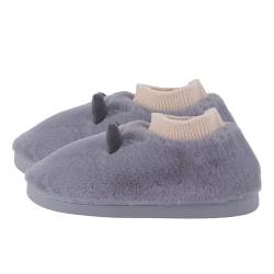 Flauschige Hausschuhe für Damen, flauschige Hausschuhe für den Winter,Rutschfeste, warme Schlafzimmer-Schlupfschuhe | Slip-On-Schuhe, Baumwoll-Hausschuhe, süße Plüsch-Hausschuhe, Hudhowks von Hudhowks