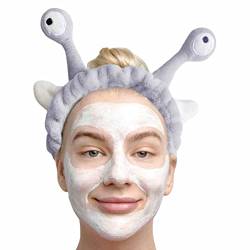 Flauschiges Stirnband zum Waschen des Gesichts headband skincare Widerstandsfähiges Schneckenaugen Stirnband Frauen Mädchen Plüsch Haarband für Make-up, Laufen, Yoga, Plüsch Haarschmuck für die von Hudhowks